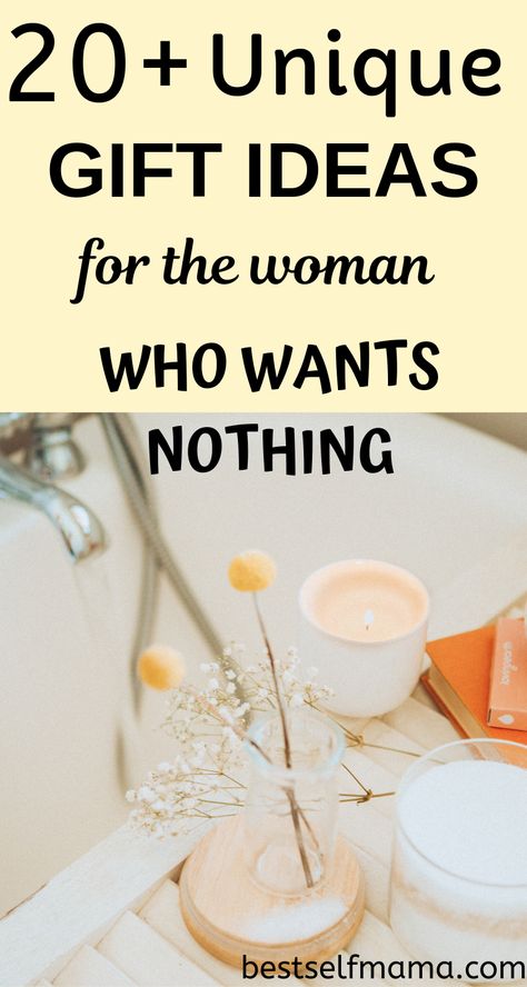 What do you buy for someone who has everything and wants nothing? Don't worry. Here are some unique gifts for the woman who wants nothing. #gifts #giftguide Gifts For Older Women, Unique Gift Ideas For Women, Unique Gifts For Mom, Gift Ideas For Women, Mothers Day Gifts From Daughter, Unique Mothers Day Gifts, Cool Gifts For Women, Mother's Day Diy, Unique Birthday Gifts