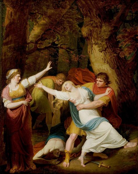 18th century oil painting - Samuel Woodforde Titus Andronicus, Royal Shakespeare Company, Our Lady Of Sorrows, The Aesthetics, Mythology Art, A4 Poster, Art Uk, Vintage Artwork, A A