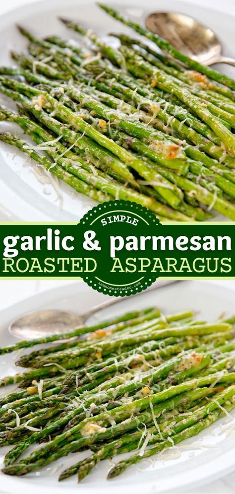 Garlic Parmesan Asparagus, Asparagus Garlic, Easy Vegetable Recipes, Yummy Vegetable Recipes, Parmesan Asparagus, Vegetable Recipe, Asparagus Recipes, Plat Simple, Fresh Asparagus