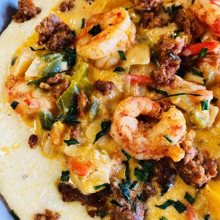 Chorizo Shrimp and Grits - Cooks Well With Others Grits Dinner Meals, Chorizo And Grits, Shrimp And Grits With Chorizo, Chorizo Shrimp Recipes, Shrimp And Chorizo Recipes, Mexican Grits, Shrimp Chorizo, Grits Recipes, Shrimp N Grits Recipe