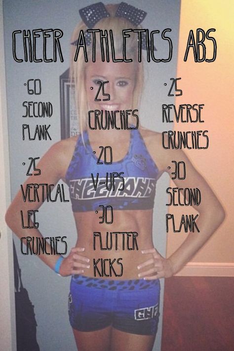 Cheer Athletics Diet, Cheer Athletics Abs, Cheer Diet, Cheer Exercises, Cheer Abs, Cheer Tips, Cheerleading Tryouts, Cheer Stretches, Cheerleading Tips