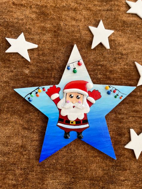 Christmas Fridge Magnets, Magnet Crafts, Christmas Painting, Cute Santa, Painting Workshop, Halloween Easter, Craft Classes, Christmas Paintings, Christmas Crafts For Kids