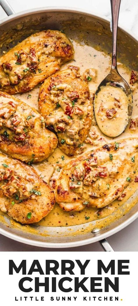 Marry Me Chicken Recipe, Little Sunny Kitchen, Marry Me Chicken, Sunny Kitchen, Butter Pasta, Läcker Mat, Best Chicken Recipes, Chicken Dishes Recipes, Chicken Dinner Recipes