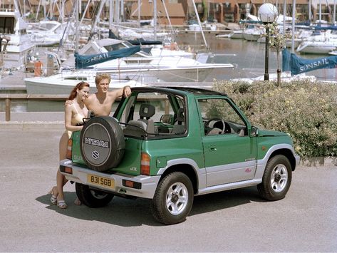 Suzuki Vitara Canvas Top UK-spec '1989–98 Suzuki Vitara Cabrio, Car Suzuki, Car Sick, Suzuki Cars, Hamamatsu, Suzuki Vitara, Car Camper, Suzuki Samurai, Car Goals