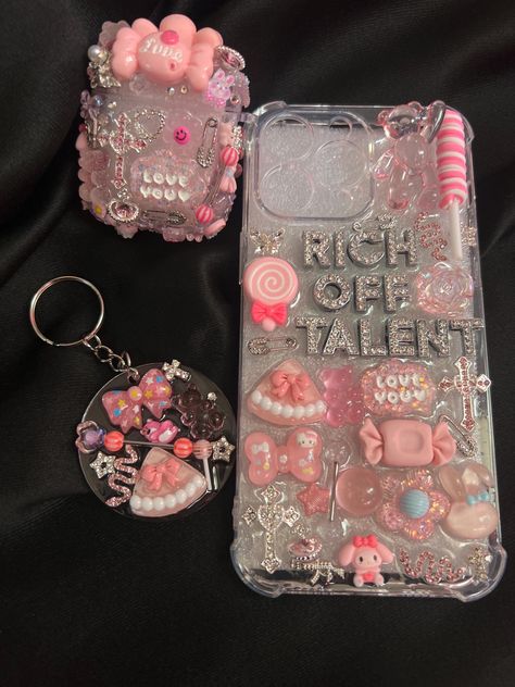 junk airpod case phone case and keychain also comes with a surprise freebie. You will love this Bundle grab while you can. Junk Airpod Max Case, Junk Case Ideas Iphone, Junk Airpod Case, Pink Junk Case, Junk Phone Case Ideas, Junk Case Ideas, Junk Phone Case, Junky Cases, Bling Phone Cases Diy