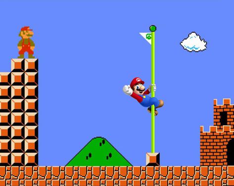 Mario and Mario | 16 Video Game Characters Posing With The Old Versions Of Themselves Sport Graphics, Platform Games, Video Game Character, Mushroom Kingdom, Nintendo Sega, Double Vision, Gaming Art, Mario Nintendo, Retro Video