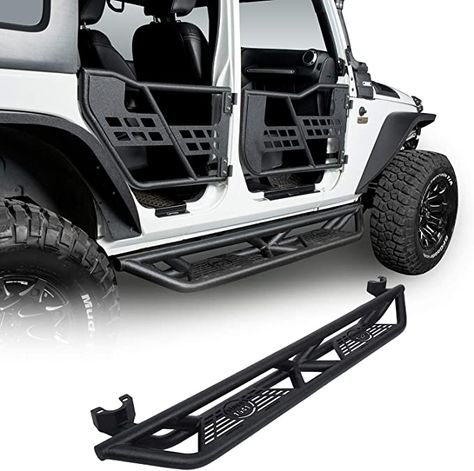 Amazon.com: Hooke Road Wrangler JK Running Boards Drop Side Steps Nerf Bars Compatible with Jeep Wrangler JK Unlimited 4 Door 2007-2018 : Automotive White Jeep Wrangler, Jeep Wrangler Jk Unlimited, 4 Door Jeep Wrangler, Jeep Jku, Jeep Shirts, White Jeep, Jeep Mods, Jeep Wrangler Accessories, Wrangler Accessories