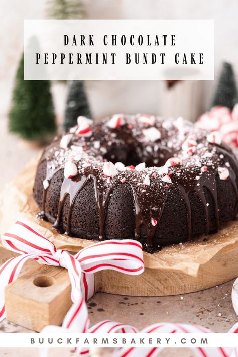 Chocolate Peppermint Bundt Cake, Peppermint Bundt Cake, Christmas Bundt Cake, Chocolate Peppermint Cake, Peppermint Dessert, Crushed Peppermint, Peppermint Recipes, Peppermint Cake, Peppermint Hot Cocoa