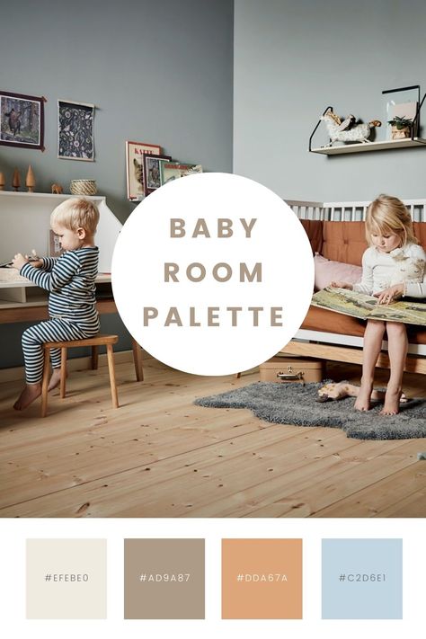 Boy Nursery Colors Palette, Toddler Room Color Palette, Boys Room Color Palette, Boy Nursery Color Scheme, Baby Boy Color Palette, Kids Room Color Schemes, Toddler Bedroom Colors, Kids Room Color Palette, Baby Room Color Palette