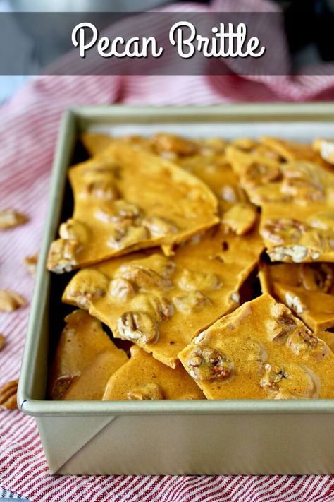 Pecan Brittle Recipe Best, Pecan Brittle Recipe Easy, Pecan Brittle Recipe, Peanut Patties, Southern Praline, Pecan Brittle, Yummy Candy, Praline Recipe, Peanut Brittle Recipe