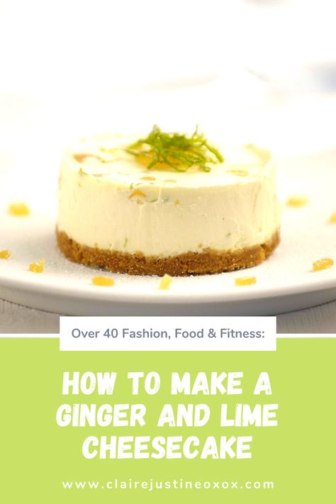 Cheesecake Recipes Uk, Lime Cheesecake Recipes, Lime Cheesecake No Bake, Ginger Cheesecake Recipe, Ginger Cheesecake, Key Lime Cheesecake Recipe, Zucchini Recipes Dessert, Cheescake Recipe, Creamy Soup Recipes