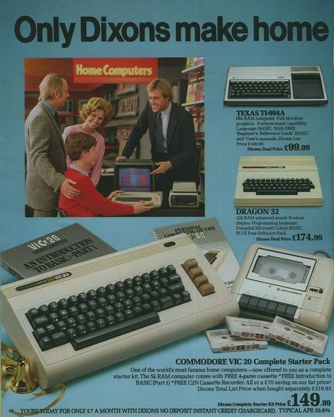 /via Bradford Timeline #flickr #ads #retro #TI #DRAGON #COMMODORE #VIC #computer Commodore Computers, Alter Computer, Retro Computer, Computer History, Old Technology, Vintage Video Games, 8 Bits, Retro Advertising, Old Computers