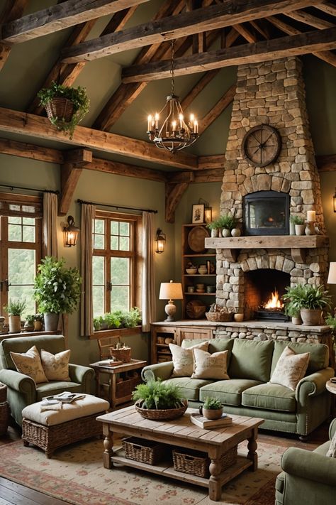 Sage Green Living Room Ideas, Beige Sofa Living Room, Sage Living Room, Green Living Room Ideas, Cottage House Interior, Sage Green Living Room, Velvet Sofa Living Room, Farmhouse Theme, Lake House Interior