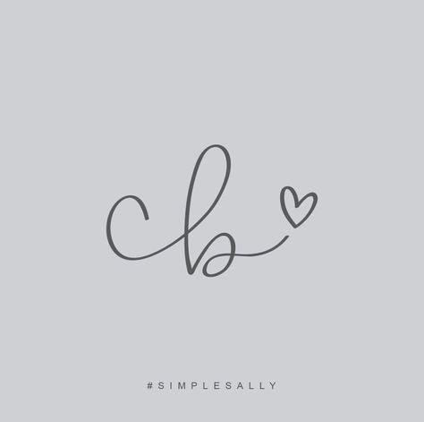 Lettering For Tattoos, Letter C Tattoo, Kids Initial Tattoos, Letter B Tattoo, Minimalistic Branding, Baby Beer, Monogram Tattoo, Cousin Tattoos, Couples Tattoo