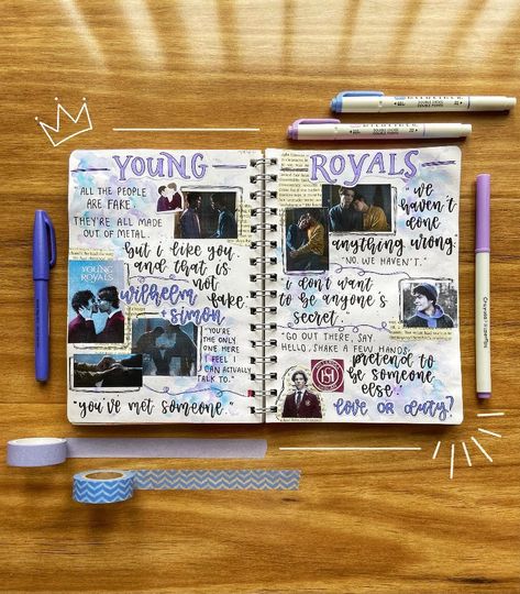 My Current Obsessions Journal, Current Obsessions Journal Page, Young Royals Bracelet, Current Obsessions Journal, Young Royals Drawing, Heartstopper Journal, Teenage Scrapbook, Young Royals Aesthetic, Movies Journal