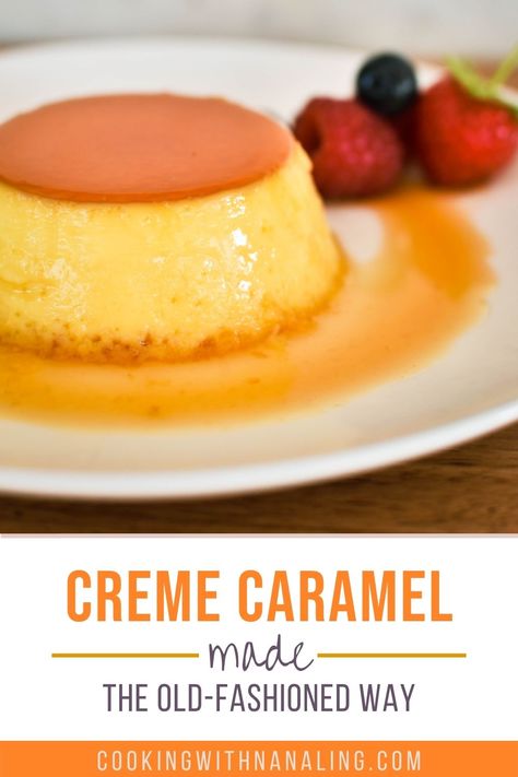 Portuguese Caramel Pudding, Easy Caramel Pudding Recipe, Recipe For Flan Creme Caramel, Crem Caramel Recipe, Flan Creme Brulee, Flan Caramel Sauce, Crème Caramel Recipe, Caramel For Flan, Cream Caramel Recipe