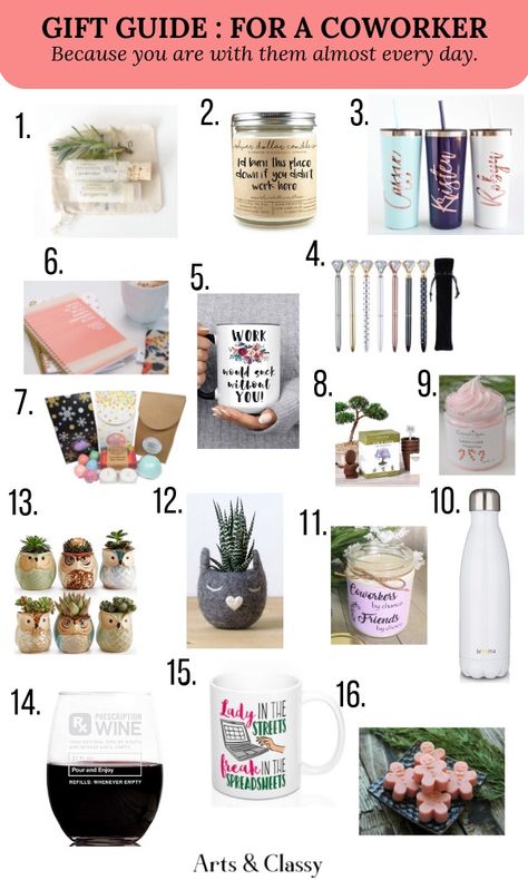 Now on the blog the perfect Gift Guide for a Coworker! Holiday shopping is in full crunch mode! Can you check everyone off your list this year yet? If not, it's time to get started! #holidaygiftshopping #giftshopping #MerryChristmas #coworker Gift Ideas For A Coworker, Homemade Office Gifts, Coworkers Birthday, Coworker Birthday Gifts, Retirement Gifts For Men, Inexpensive Christmas Gifts, Coworkers Christmas, Goodbye Gifts, Christmas Gifts For Coworkers