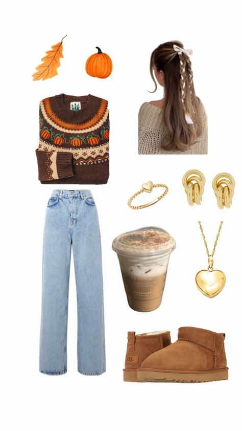 Fall, autumn, iced latte, pumpkin spice, cozy Pumpkin Girl, Fall Girl, Iced Latte, Fall Fits, Girl Falling, Preppy Outfits, Fall Autumn, Cute Casual Outfits, Pumpkin Spice