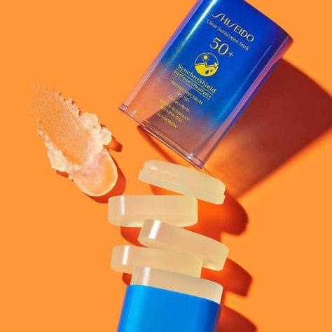 Sunscreen Packaging Design, Shiseido Sunscreen, Clear Sunscreen, Sunscreen Packaging, Sunscreen Stick, Sunscreen Spf 50, Spf Sunscreen, Skincare Ingredients, Face Sunscreen