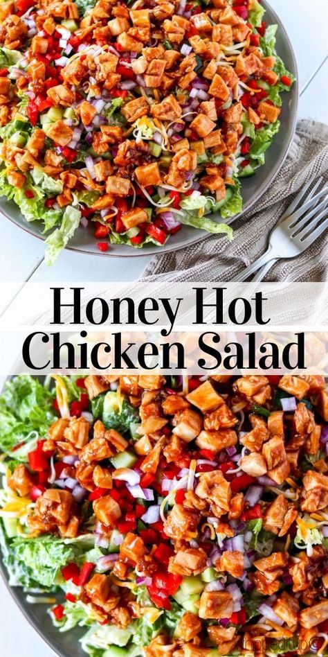 Honey Hot Chicken, Hot Chicken Salad, Hot Chicken Salads, Resep Salad, Salad Pasta, Best Salad Recipes, Hot Chicken, Health Dinner Recipes, Deilig Mat