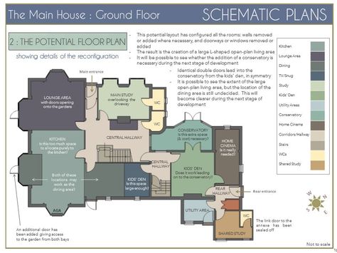 BA Interior Design - NDA Student: Alison Champain - Ali Champain - Champain Interiors - Schematic Plans - Floor Plan Schematic Design Interior, Schematic Floor Plan, Schematic Plan, Architecture Learning, Student Spotlight, Architecture Design Process, Interior Floor Plan, Interior Design Layout, Presentation Styles