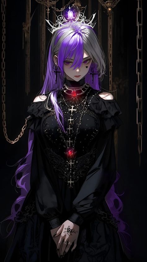 Purple Haired Anime Female, Blue Hair Character, Butterfly Things, Female Character Art, Alice In Wonderland Fanart, Anime Queen, Wonderland Fanart, Persona Anime, Personaje Fantasy