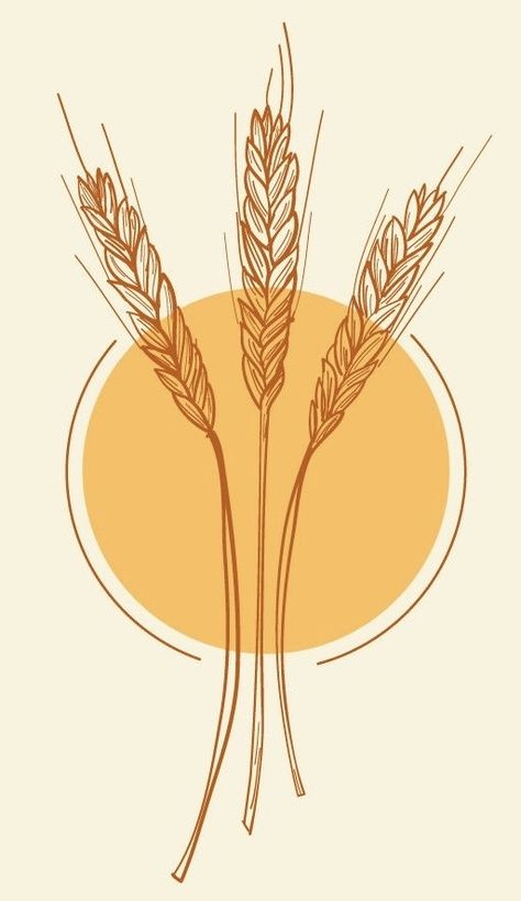 Ears Illustration, Wheat Drawing, Ears Art, Wheat Tattoo, Recipes Chili, Cake Pizza, Pizza Sandwich, Wheat Design, Ear Art