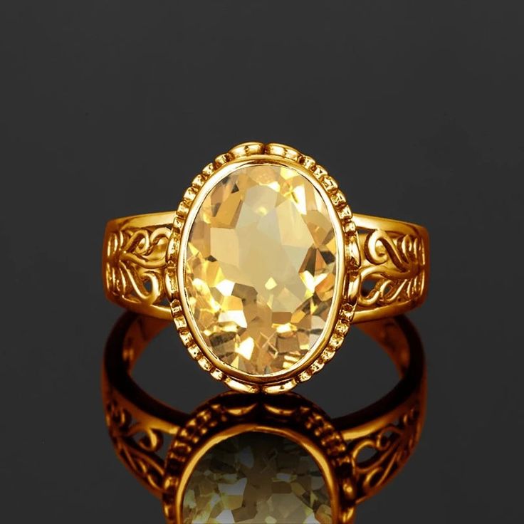 Oval Cut Citrine Art Deco Ring Yellow Gold For Women Jewelry Wedding Brand Name: Genuine-Gemstone Item Weight: 5g Main Stone: CITRINE Metals Type: silver Metal Stamp: 925,Sterling Gender: Women Rings Type: Cocktail Ring Setting Type: Bezel Setting Item Type: Rings Style: TRENDY Side Stone: None Occasion: Party Shape\pattern: Oval Classic Topaz Birthstone Ring For Wedding, Oval Citrine Gemstone Jewelry, Oval Citrine Birthstone Jewelry, Yellow Gold Oval Citrine Crystal Ring, Oval Citrine Crystal Ring In Yellow Gold, Citrine Gemstone Wedding Ring, Oval Topaz Birthstone Jewelry, Gold Oval Gemstone Filigree Ring, Formal Birthstone Topaz Ring