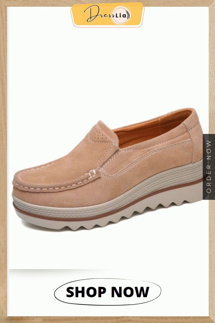 Women Shoes Platform Slip On Flats Loafers Moccasins Hollow Out Casual Shoes Comfortable Beige Flat Heel Loafers, Beige Comfortable Slip-on Loafers, Comfortable Beige Slip-on Loafers, Beige Moccasins With Stitched Sole And Round Toe, Beige Flat Moccasins For Fall, Beige Slip-on Casual Moccasins, Casual Beige Slip-on Moccasins, Beige Slip-on Moccasins With Flat Heel, Beige Slip-on Flat Moccasins