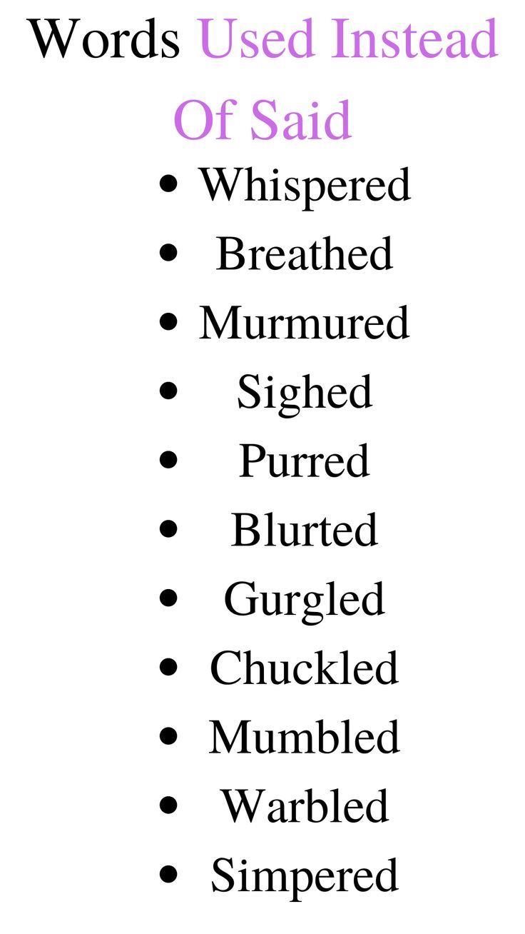 Words Used instead of Said Better Words To Use Instead Of Said, Words To Write Instead Of Said, Words You Can Use Instead Of, Instead Of Said Words To Use, Words Instead Of, Better Words For Said, Wattpad Words To Use, Words To Use Instead Of Suddenly, Words To Use Instead Of Because