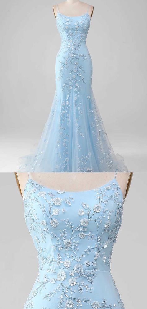 Pale Blue Prom Dress, Summer Prom Dresses, Light Blue Prom Dresses, Flowy Prom Dresses, Light Blue Prom, Prom Dresses Long Blue, Light Blue Prom Dress, Lace Prom Dresses, Deb Dresses