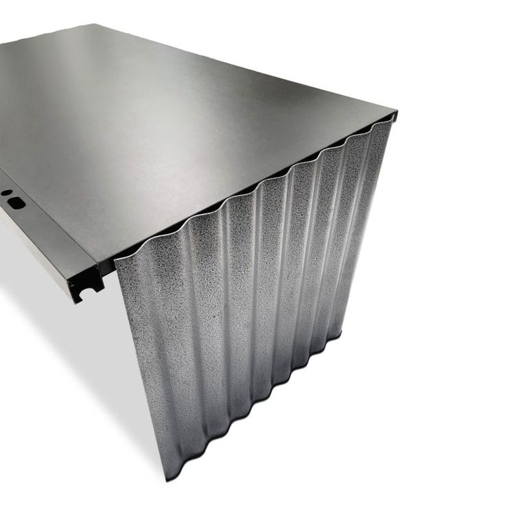 an aluminum table that has been designed to look like it is made out of metal