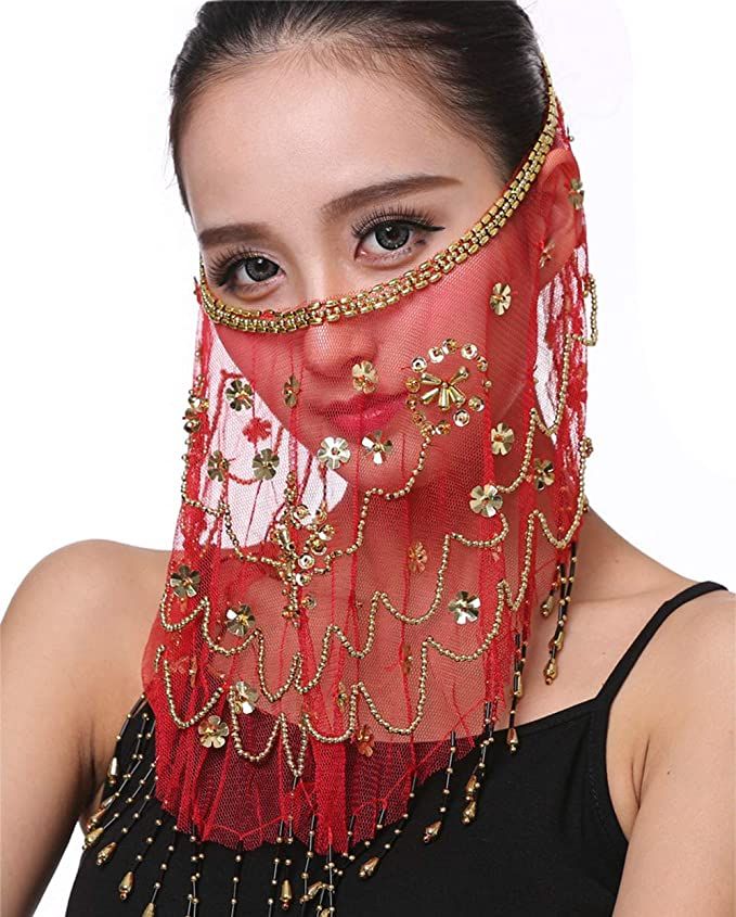 Belly Dance Face Mask, Egyptian Halloween Costume, Egyptian Mask, Genie Costume, Belly Dancer Outfits, Belly Dancer Costumes, Red Cheeks, Fits Inspiration, Digital Dress