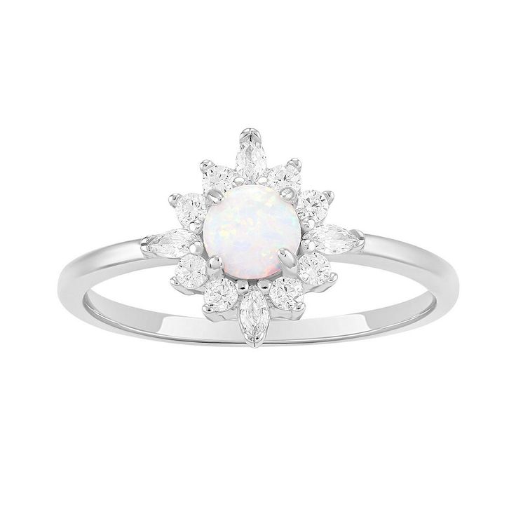 Enhance your look with this stylish PRIMROSE opal and cubic zirconia ring. Click on this JEWELRY & WATCHES GUIDE to learn about fit, styles, materials and more! Enhance your look with this stylish PRIMROSE opal and cubic zirconia ring. Click on this JEWELRY & WATCHES GUIDE to learn about fit, styles, materials and more! FEATURES Width: 12 mm Shank style: straight Band fit: comfort fit Nickel free Metal: sterling silver Plating: rhodium Finish: polished Packaging: boxedSTONE DETAILS Stone type: c White Opal Cubic Zirconia Promise Ring, White Opal Ring With Cubic Zirconia In Prong Setting, Cubic Zirconia Opal Ring For Wedding, Candle Pedestal, Fish Tanks, Cubic Zirconia Rings, Rings Statement, Statement Rings, Cubic Zirconia