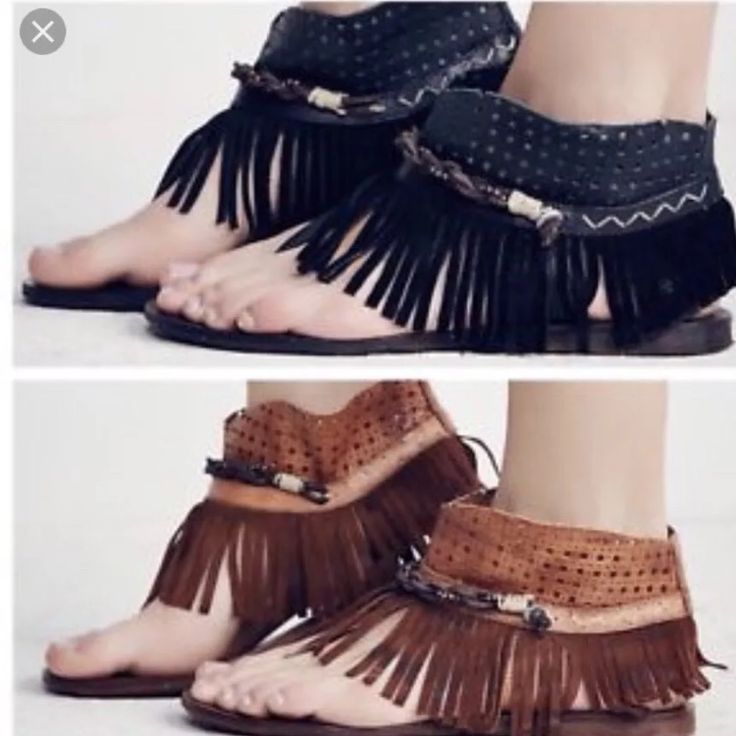 New Without Tags Size 36 Free People Journey Through Time Sandals Black Leather Open Toe Sandals With Tassels, Open Toe Sandals With Tassels, Leather Tassel Sandals For Beach, Bohemian Black Sandals With Flat Heel, Chic Adjustable Sandals For Festival, Chic Open Toe Sandals For Festival, Black Bohemian Sandals For Spring, Trendy Flat Heel Festival Sandals, Bohemian Open Heel Sandals For Beach