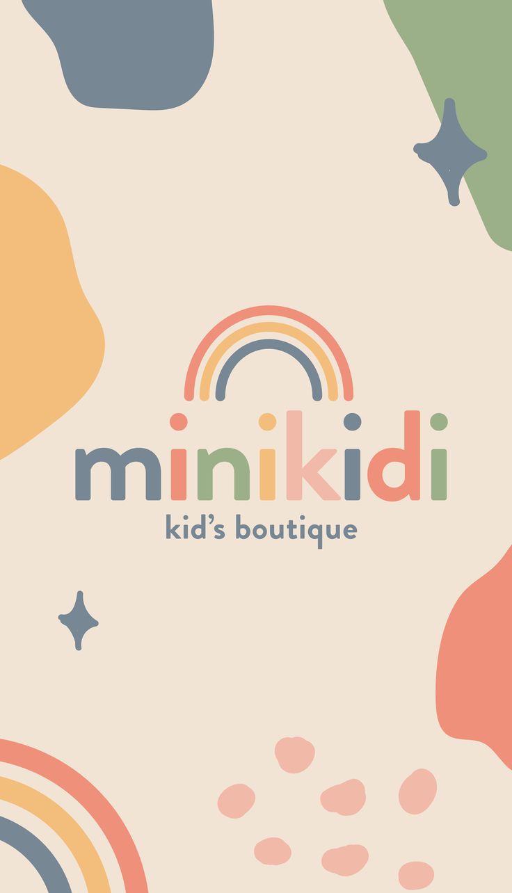 Baby Social Media Design, Logo For Kids Brand, Kids Clothing Brand Logo, Cute Logo Design Ideas, Soft Logo Design, Kids Apparel Logo, Cute Brand Logo, Daycare Branding, Kids Store Design