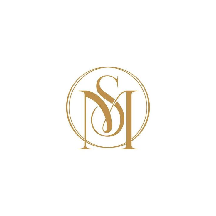 the letter s is inscribed in a circle with an elegant monogramic design on it