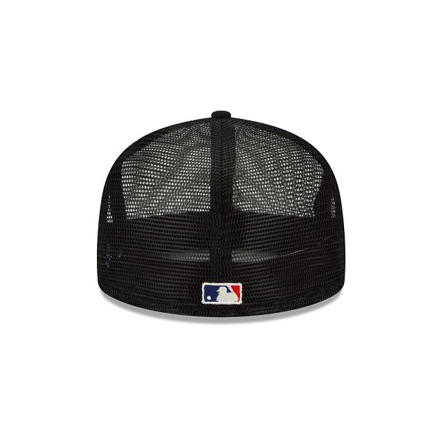 The Fear of God Essential Full Mesh Black 59FIFTY Fitted Cap features an allover mesh crown with an embroidered Fear of God logo at the front panels, an MLB Batterman logo at the rear, and a green undervisor. Mesh Snapback Cap For Baseball Season, Mesh Visor Hat With Mesh Back, Mesh Baseball Cap For Sports Events, Black Mesh Trucker Hat For Sports Events, Mesh Snapback Visor Hat For Baseball Season, Mesh Visor Baseball Cap For Sports Events, Mesh Visor Snapback Hat For Baseball Season, Sports Visor Hat With Mesh Back, Mesh Back Sports Cap For Events