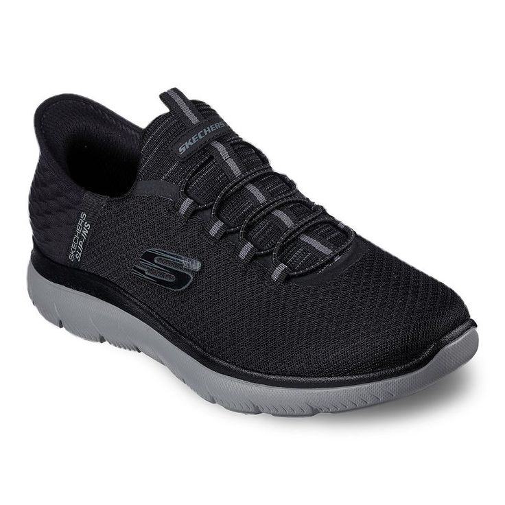 Step into easy-wearing comfort with these Skechers Hands Free Slip-ins™ Summits High Range men's shoes.Click this FOOTWEAR GUIDE to find the perfect fit and more! Step into easy-wearing comfort with these Skechers Hands Free Slip-ins™ Summits High Range men's shoes. Click this FOOTWEAR GUIDE to find the perfect fit and more! FEATURES Skechers Hands Free Slip-ins for an easy fit Exclusive Heel Pillow holds your foot securely in place Skechers Air-Cooled Memory Foam® cushioned comfort insole Mesh Functional Black Slip-on Sneakers With Arch Support, Black Slip-on Running Shoes Fade-resistant, Black Comfortable Walking Shoes Fade-resistant, Comfortable Black Walking Shoes Fade-resistant, Black Slip-on Fade-resistant Sneakers, Black Slip-on Sneakers Fade-resistant, Black Slip-on Tpr Sneakers, Comfortable Fade-resistant Black Sneakers, Fade-resistant Black Slip-on Sneakers