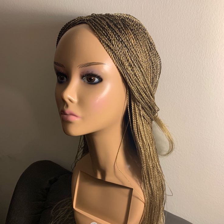 Beautiful Gold Braided Wig Wig Color, Braided Wig, Braids Wig, Full Service, Wigs, Braids, Womens Sizes, Fast Delivery, Gold