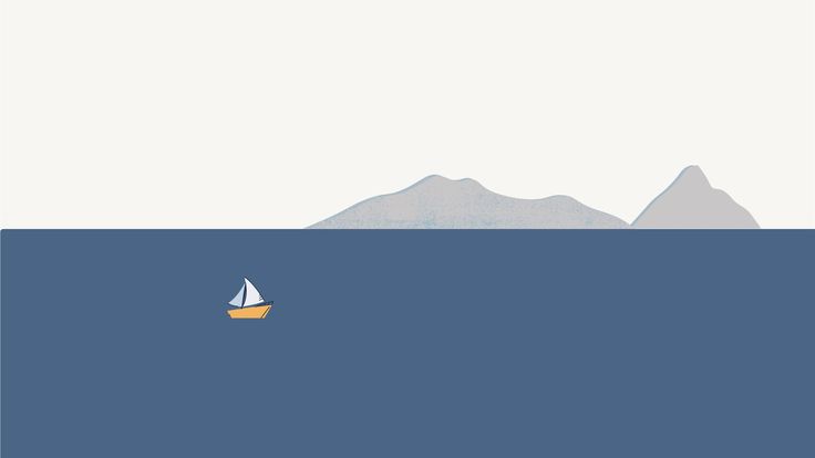 a sailboat floating in the ocean with mountains in the background