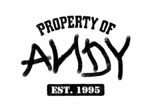 the logo for property of andy