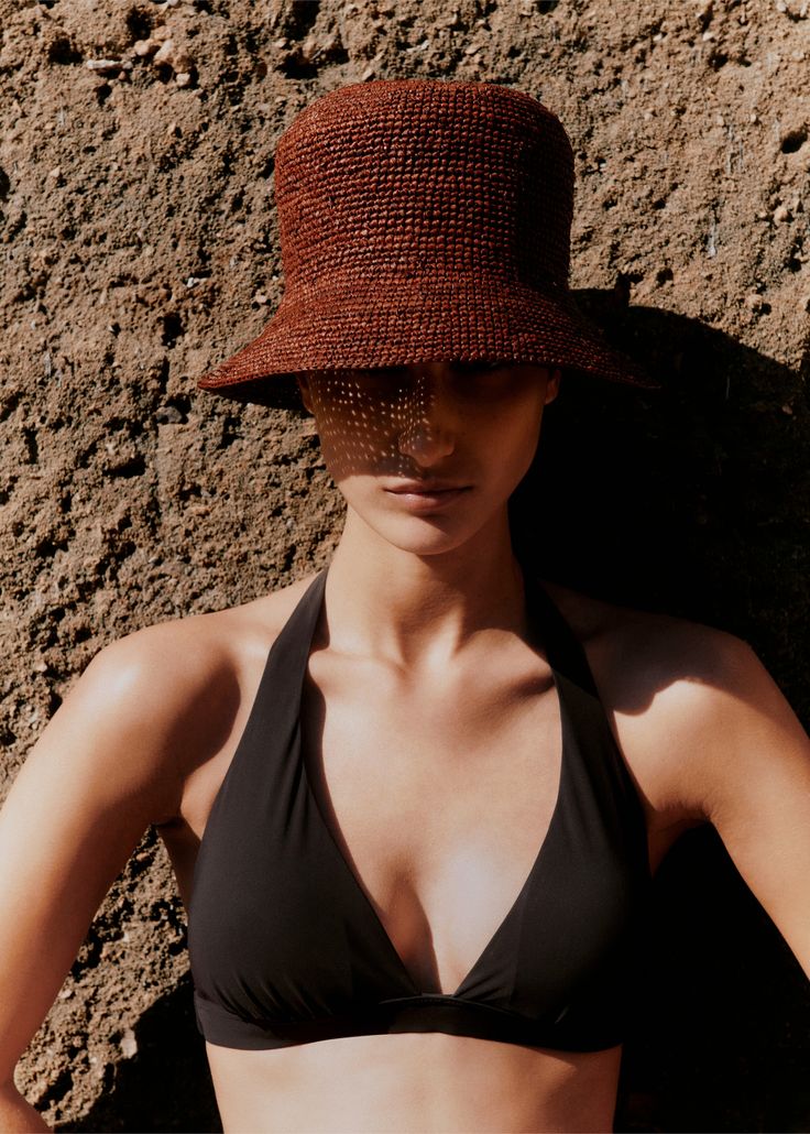 Raffia Bucket Hat | ME+EM Raffia Bucket Hat, Outfit Building, Ankle Sleeve, Orchid Purple, Woven Raffia, Black Orchid, Fabric Tape, Now And Forever, Swimwear Collection