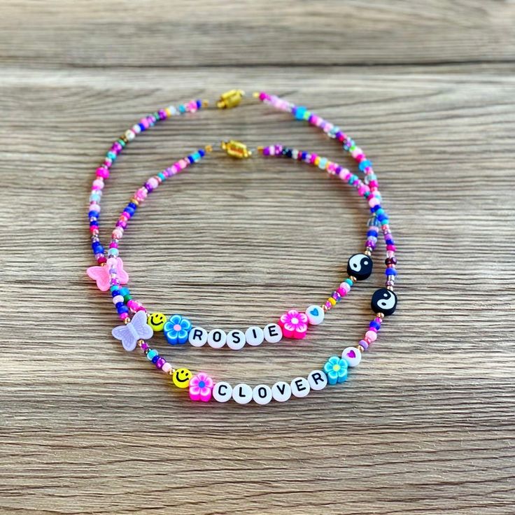 Beaded Name Necklace, Kids Jewelry, Little Girls Necklace, Best KIDS Gifts, Coolest Gift Ideas, Y2K Choker, Smiley Necklace, Flower Choker - Etsy Cute Multicolor Necklace For Gift, Cute Multicolor Necklaces For Gifts, Cute Multicolor Necklace For Gifts, Cute Letter Beads Necklaces For Friendship, Trendy Flower Shaped Beaded Necklaces As Gift, Cute Personalized Multicolor Necklaces, Trendy Flower Beaded Necklaces As Gifts, Cute Multicolor Personalized Necklaces, Cute Beaded Necklaces With Letter Beads For Gift