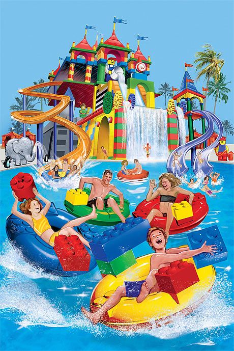 Kids Graphic Design, Water Theme Park, Legoland California, Park Ideas, Playground Ideas, Splash Park, Illustration Art Kids, Vintage Illustration Art, Parc D'attraction