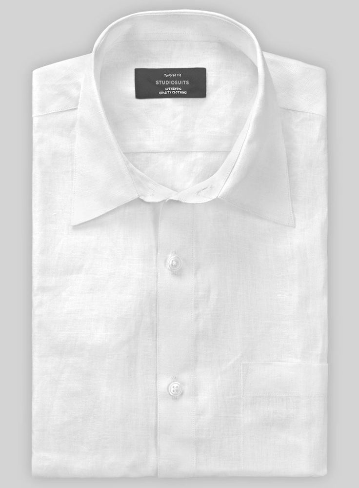 Add a touch of luxury to your wardrobe with our linen shirt. 
 
 Crafted from pure linen, our white shirt will make both a fashionable and functional addition to your summer wardrobe. 
 Crisp All Natural Fabric Linen, Natural Fabrics are always better than Man-Made Polyester fabrics, they are more comfortable and adapt to the body shape very well. 
 
 Made To Your Measurements White Lenin Shirts For Men, White Relaxed Fit Linen Shirt, White Linen Button-up Shirt, Men’s White Linen Shirt, Black Brogues, White Cotton T-shirt For Fishing, Italian Shirts, White Linen Shirt, Linen Jackets