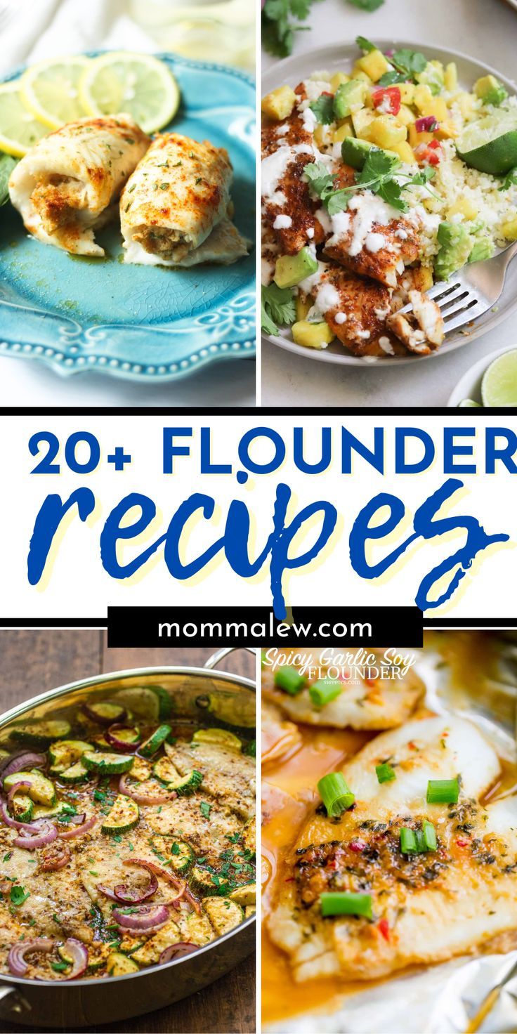 flounder recipe collage Flounder Meal Prep, Flounder Dinner Recipes, Flounder Fish Recipes Skillet, Low Carb Flounder Recipes, Stuffed Flounder Fish Recipes, Flounder Recipes Pan Seared, Fluke Recipes Fish, Sauteed Flounder Recipe, Low Calorie Flounder Recipes