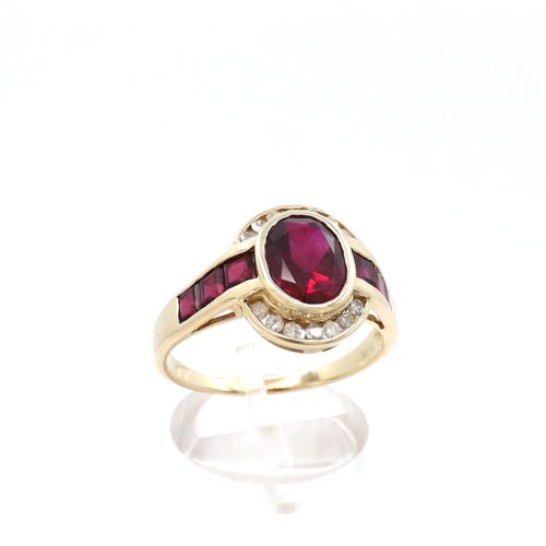 ad eBay - Find many great new & used options and get the best deals for 14k Gold Lab Created Ruby Natural Diamond Ring July Birthstone Bezel Set at the best online prices at eBay! Free shipping for many products! Classic Rings With Gemstone Accents For Anniversary, Classic Anniversary Rings With Gemstone Accents, Classic Red Rings With Bezel Setting, Formal Round Birthstone Ring With Gemstone Accents, Classic Red Ring With Bezel Setting, Luxury Ruby Jewelry Channel Set, Formal Red Rings With Bezel Setting, Classic Red Bezel Set Ring, Luxury Ruby Channel Set Jewelry