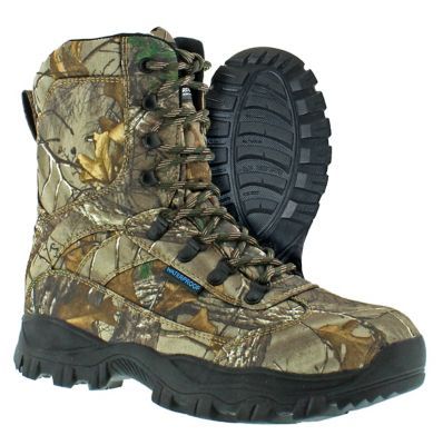 The Itasca Men's Muddy Buck Hunting Boots are ideal for rugged terrain. These waterproof hunting boots have a treaded sole for increased traction and a waterproof breathable membrane for all-day comfort. To reduce rubbing and blisters, the men's hunting boots have a dual-padded collar and tongue. Plus, 600 grams of Thinsulate Ultra Insulation keeps your feet warm during cold-weather hunts. Built to handle whatever your hunt brings, the waterproof hunting boots offer rugged protection for the fie Waterproof Winter Hunting Work Boots, Winter Hunting Waterproof Work Boots, Insulated Waterproof Boots For Winter Hunting, Winter Hunting Waterproof Boots With Reinforced Toe, Weatherproof Round Toe Hiking Boots For Hunting, Weatherproof Hunting Boots For Winter, Weatherproof Hiking Boots For Hunting, Impact Resistant Waterproof Boots For Winter Work, Gore-tex Waterproof Boots For Hunting In Winter