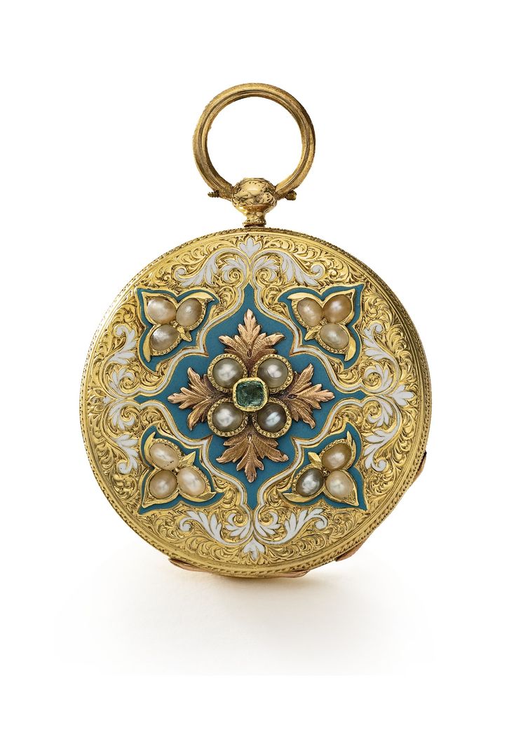 Vacheron Constantin | Lot | Sotheby's A VERY FINE AND RARE YELLOW GOLD ENAMEL AND PEARL PENDANT WATCH NO 47792 MADE IN 1844 Old Pocket Watches, Pendant Watch, Timex Watches, Pocket Watch Antique, Vacheron Constantin, Amazing Watches, Vintage Pocket Watch, Pendant Watches, Antique Watches